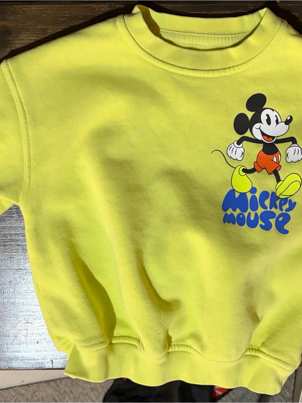 4T GAP Mickey Mouse Yellow Kids Sweatshirt - Classic Character Pullover